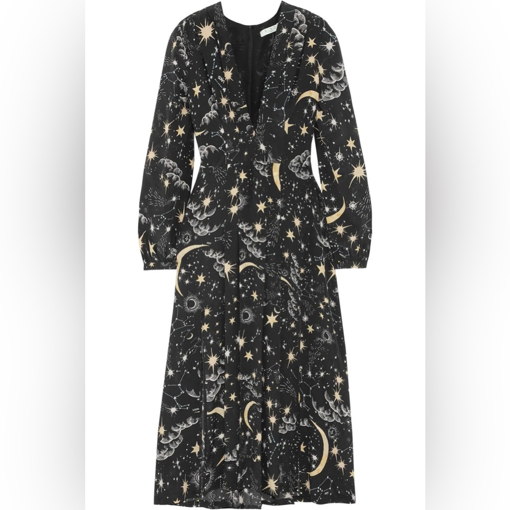 Rixo London Star Constellation Camelia midi dress, size S